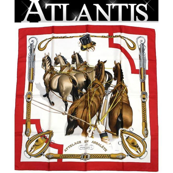 HERMES（エルメス） カレ90 大判スカーフ『ATTELAGES EN ARBALETE 馬車