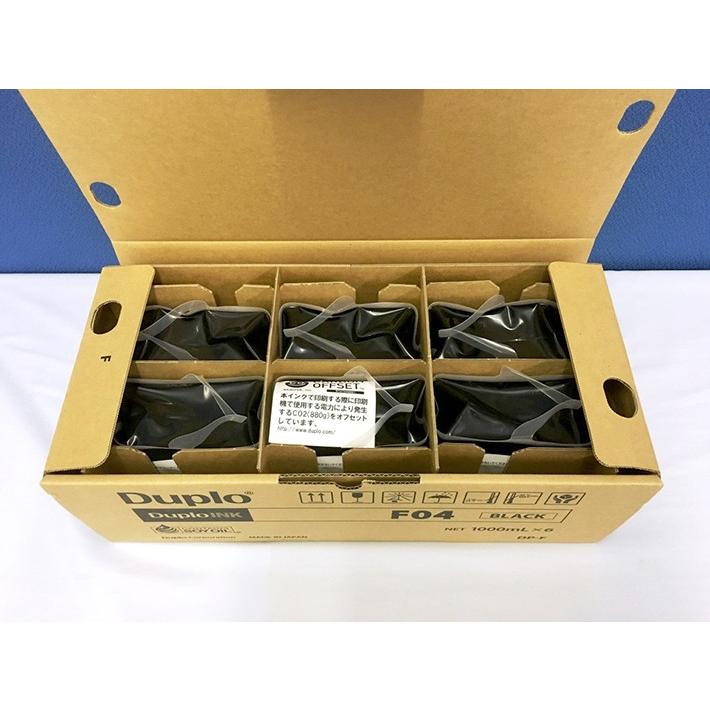 Duplo（デュプロ） 印刷機用純正インク F04 ブラックSOY 1000ml 6個