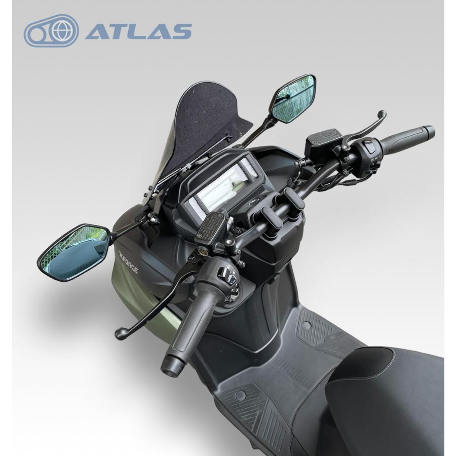 JSTC X FORCE エアロタイプ スモークスクリーン ボディマウントミラー