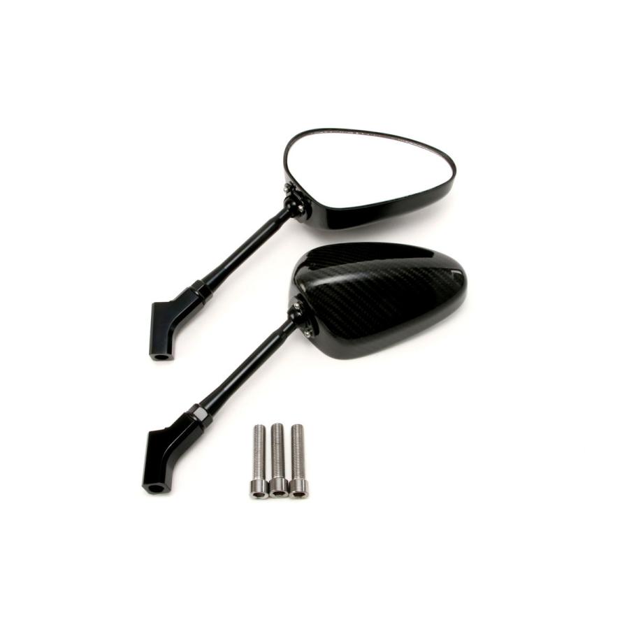 SIMOTA JR2D ツイルカーボンミラー オーバル クリアレンズ 130mmステム