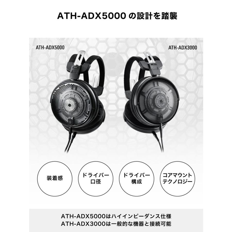 オーディオテクニカ ATH-ADX3000 エアーダイナミックヘッドホン 開放型