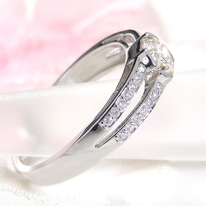 Pt900 0.64ct ダイヤモンド リング 送料無料 指輪 プラチナ 0.64