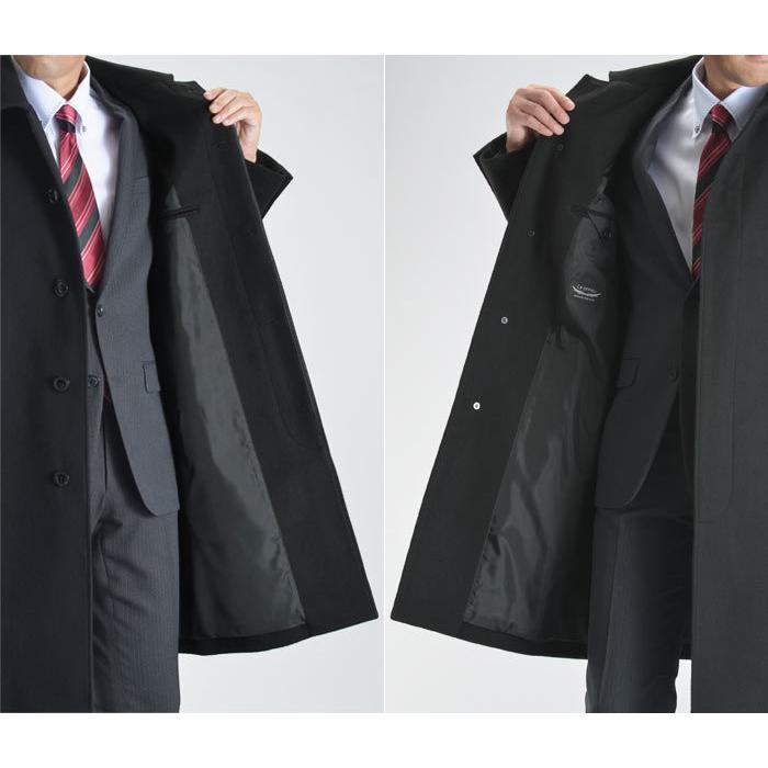 コート メンズ ビジネス メルトン ウールライク シングル ステンカラー