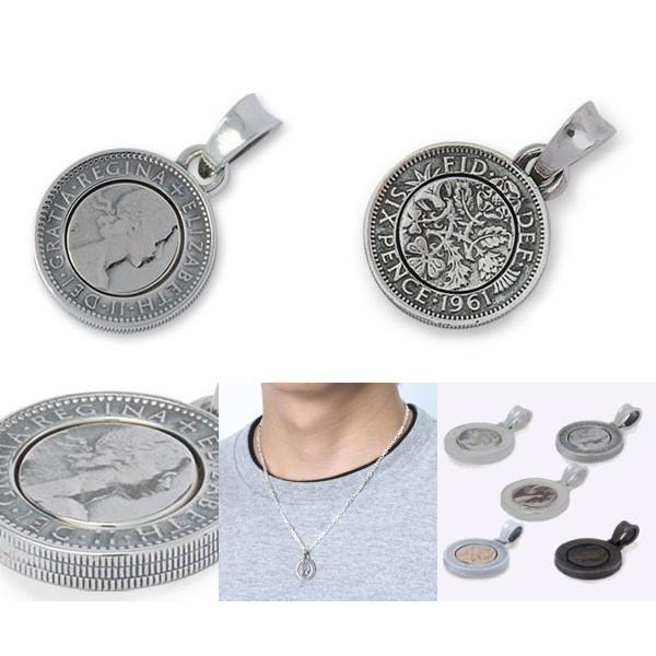 AQUA SILVER（アクアシルバー） 6ペンスコインシルバーペンダント
