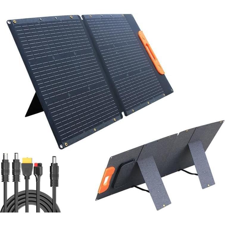 ソーラーパネル100W 折りたたみ式太陽光パネル（19.44V 5.14A） 22%高