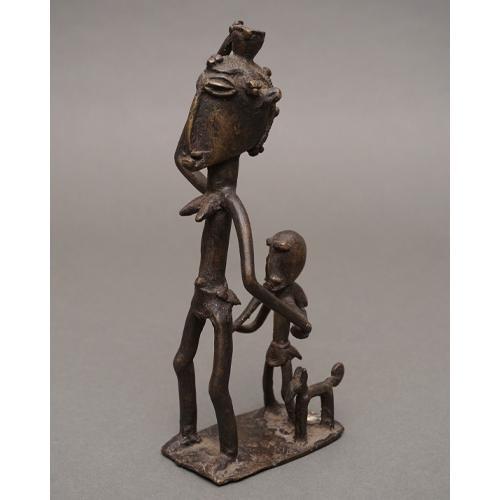 アフリカ マリ ドゴン族 真鍮 母子像 No,1 彫刻 アフリカンアート