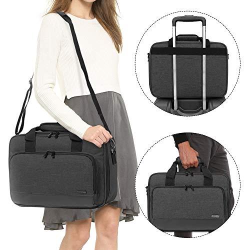 Luxja プロジェクターケース タブレットPC収納可 大開口 持ち運び