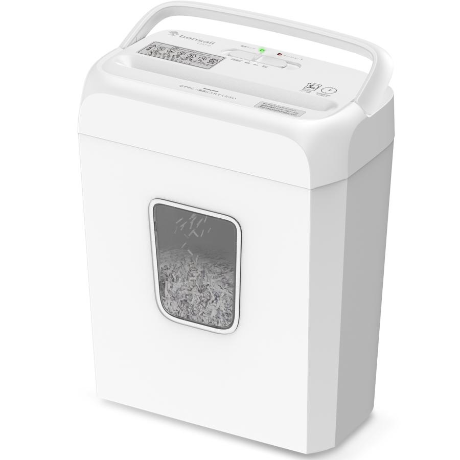 bonsaii シュレッダー 電動 家庭用 A4/5枚同時細断 連続細断4分 5x14mm
