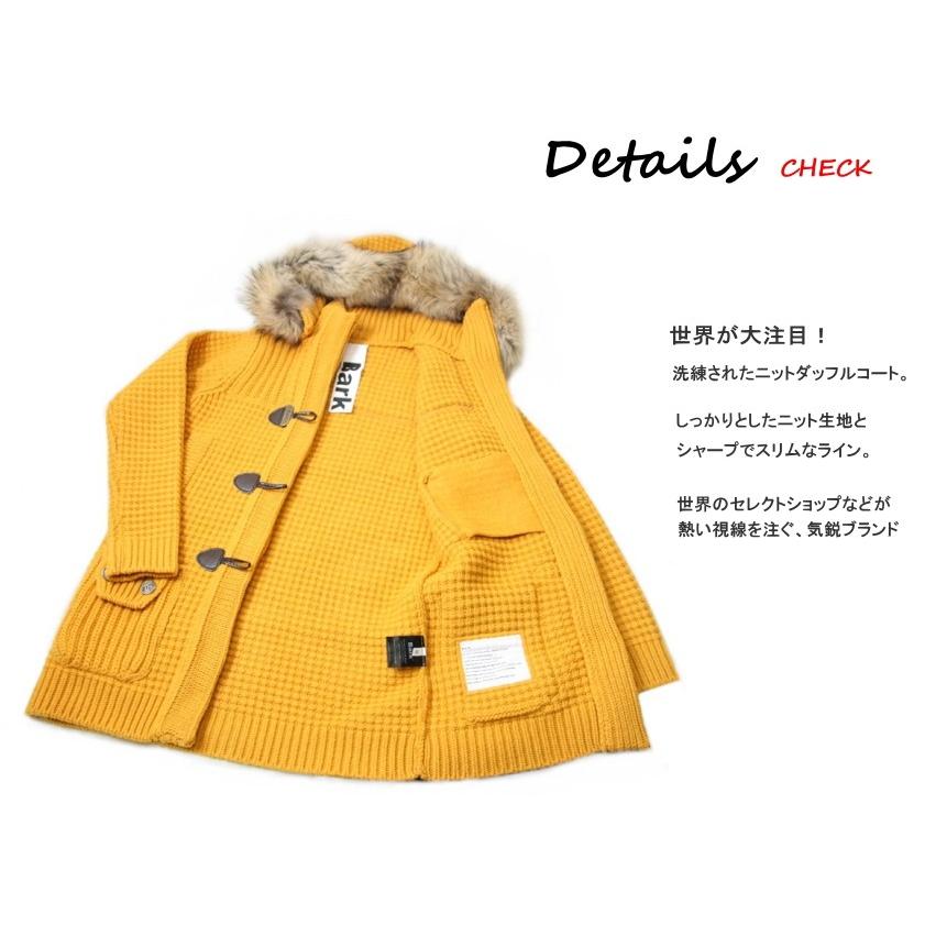 BARK（バーク） レディース ニット ファー付き フード ミディアム丈