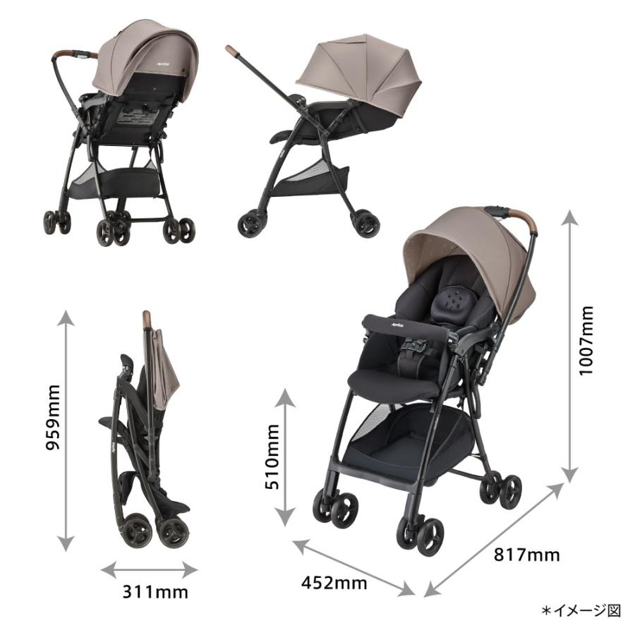 アップリカ（Aprica） A型ベビーカー 両対面式 ハイシート 超軽量3.9kg