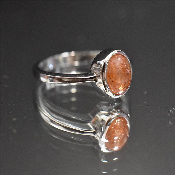 サンストーン リング 9号 太陽 シルバー アクセサリー 天然石