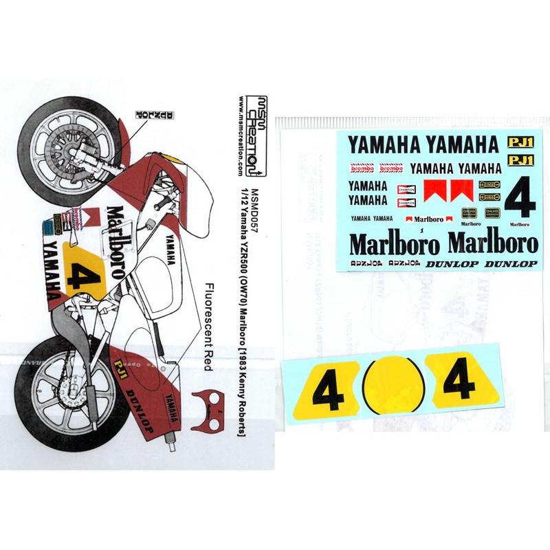 1/12 ヤマハYZR500 OW70 1983 Marlboro ケニー・ロバーツ フルデカール