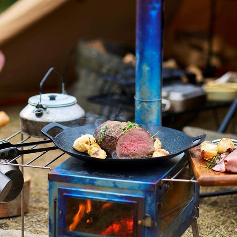 JHQ 鉄板マルチグリドル ディープタイプ 36cm シリコンミトン付き IH