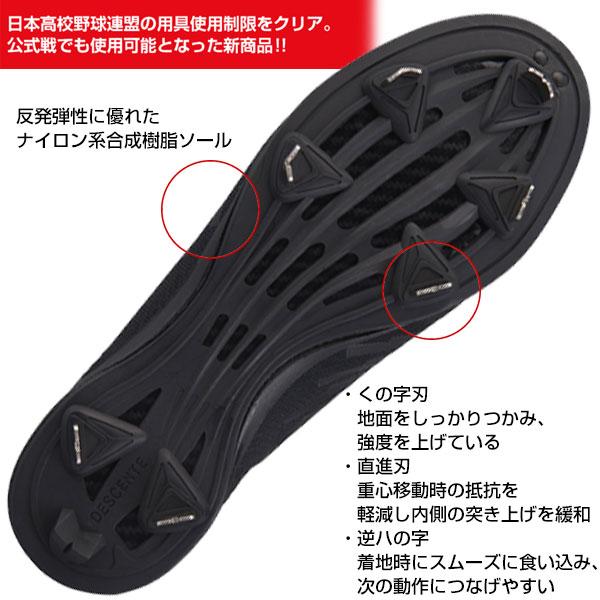 鴻江 交換往復送料無料 野球 スパイク 金具 黒 デサント
