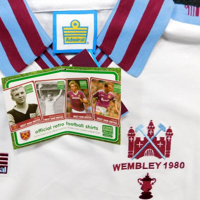 ウェストハム 1980 アウェイ 半袖 ユニフォーム admiral 復刻モデル/FA