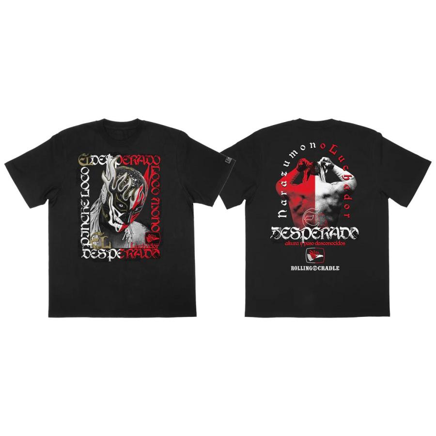 エル・デスペラード×ROLLING CRADLE コラボTシャツ（ブラック×ホワイト