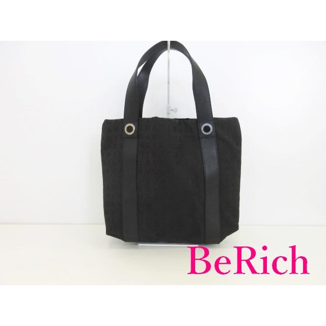 BVLGARI（ブルガリ） トートバッグ ロゴマニア 黒 ブラック キャンバス