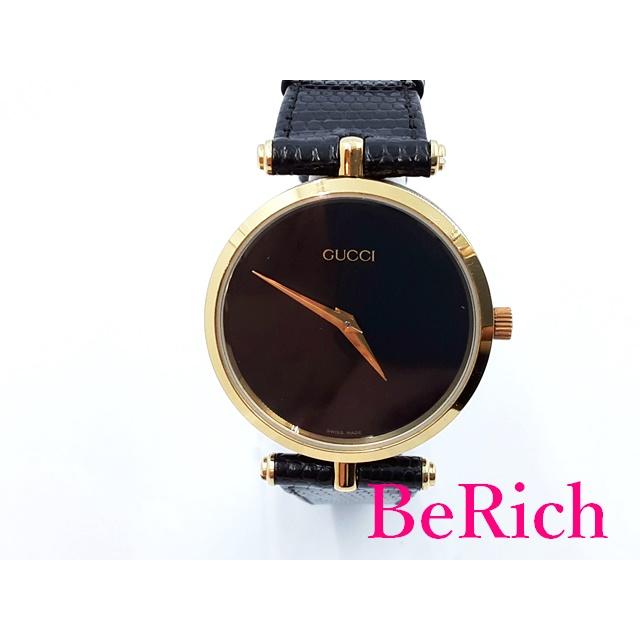 GUCCI（グッチ） レディース 腕時計 黒 ブラック 文字盤 SS レザー