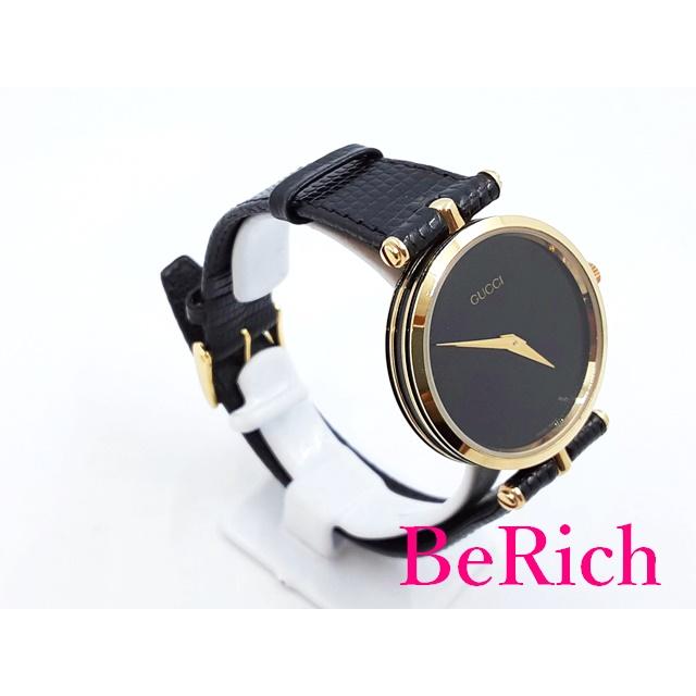 GUCCI（グッチ） レディース 腕時計 黒 ブラック 文字盤 SS レザー