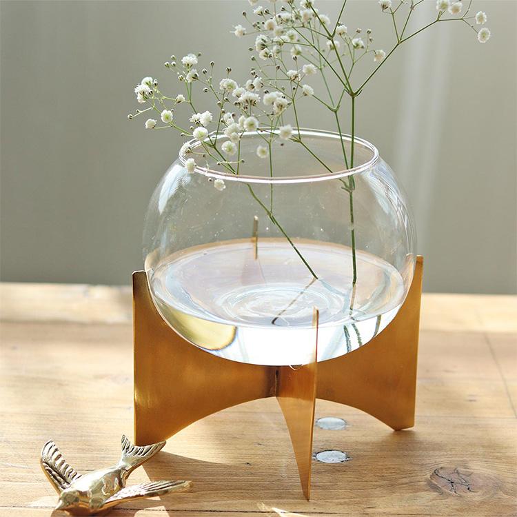 フラワーベース ガラ花瓶 ガラスボール 花器 小物入れ おしゃれ