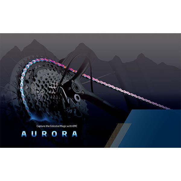KMC チェーン X11 AURORA BLUE 118リンク 11速対応 自転車 ロード