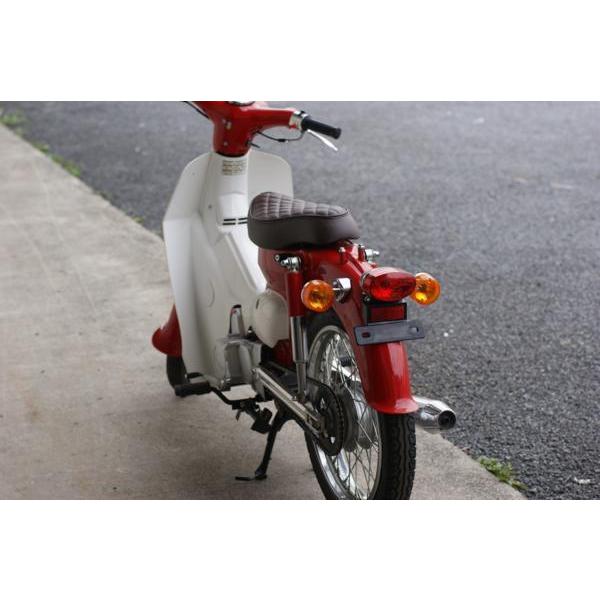 KEPSPEED製 スーパーカブ用 ダイヤカットカスタムシート ブラウン