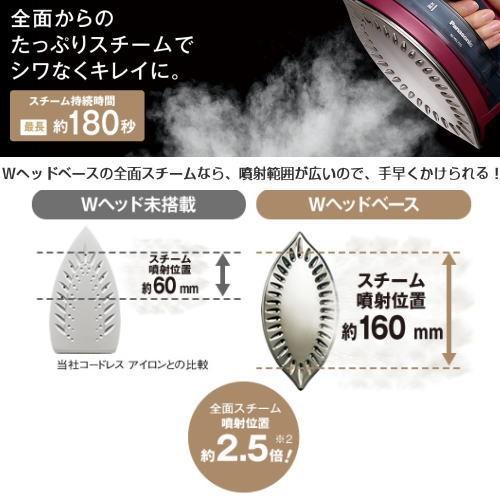 Panasonic（パナソニック） コードレススチームアイロン カルル ピンク