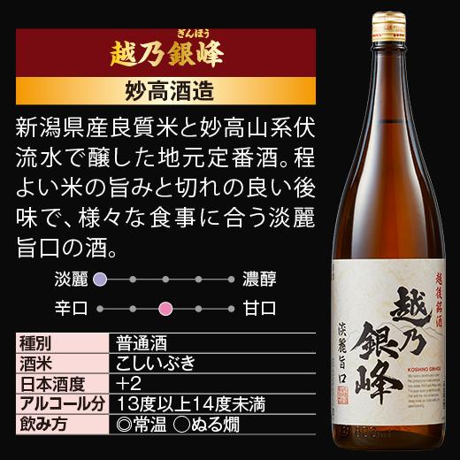 爆買 日本酒 普通酒 特割 越乃六蔵 晩酌 飲み比べ 一升瓶 6本組 セット