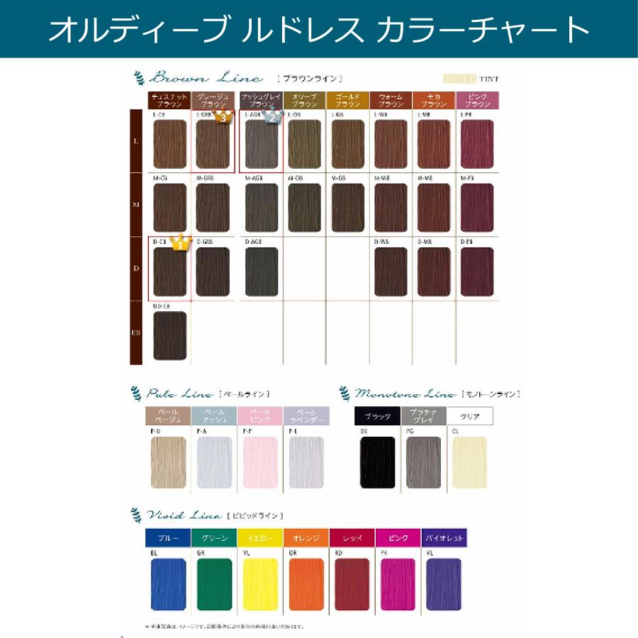 ORDEVE（オルディーブ） 白髪染め ヘアマニキュア ミルボン ルドレス 2