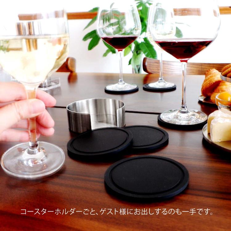 ZACK ホルダー付きコースター 6枚セットコースター ラバー ホルダー