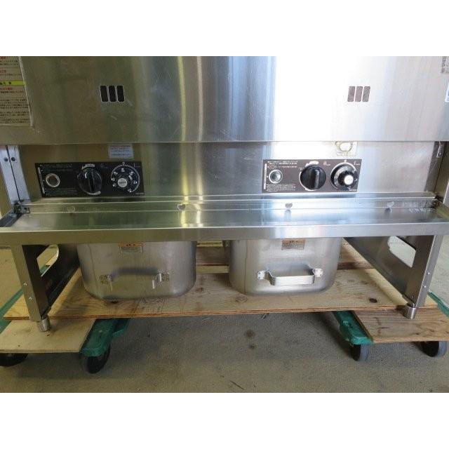 ◇タニコー 2槽式 ガスフライヤー NB-TGFL-105W LPガス 23L×2[0402AI