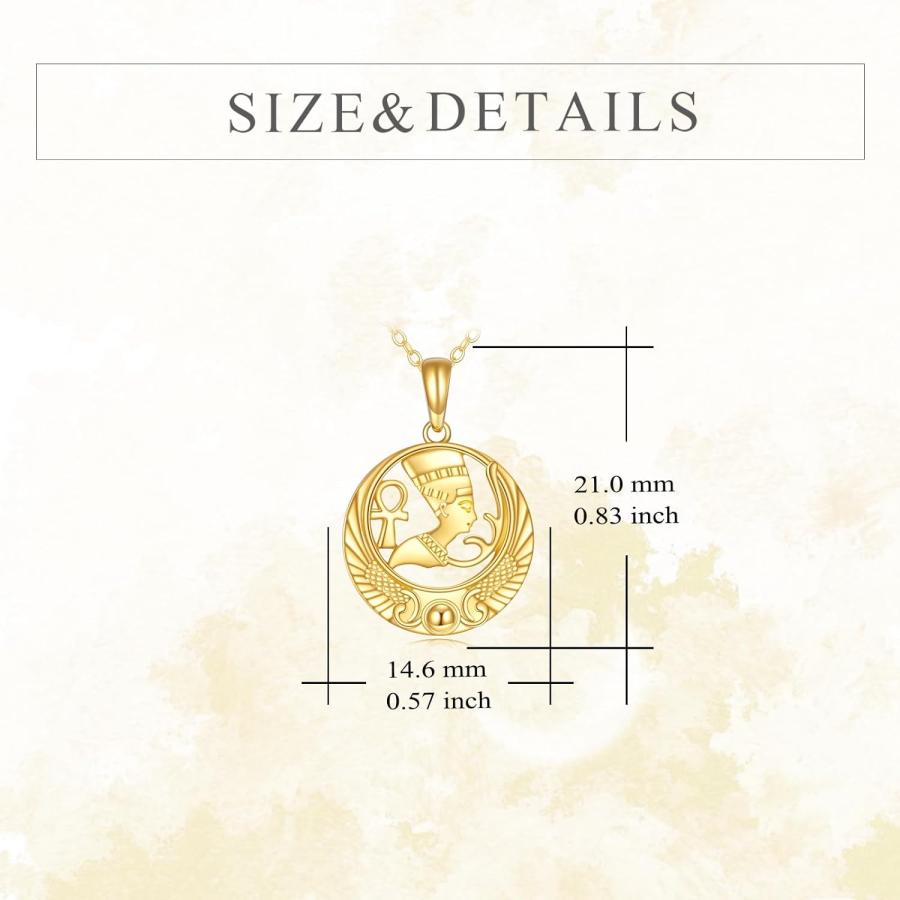 並行輸入品】KECHO 14K 純金 エジプト クイーン ネックレス