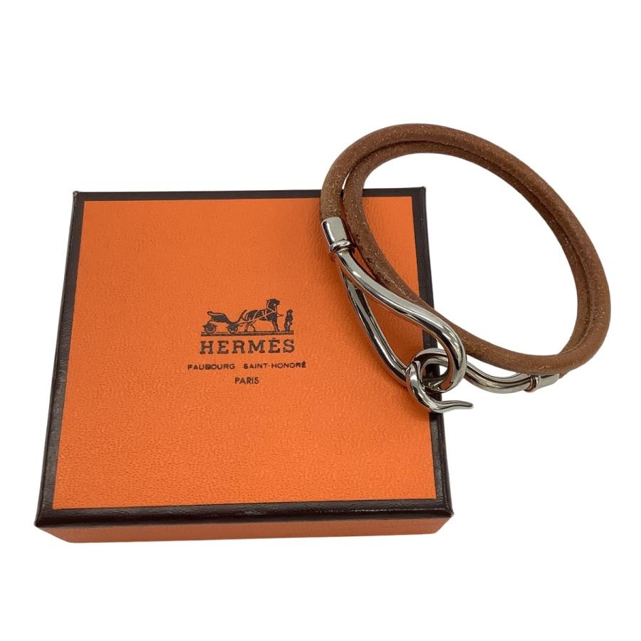 HERMES（エルメス） ブレスレット レザー ブラウン やや傷や汚れあり