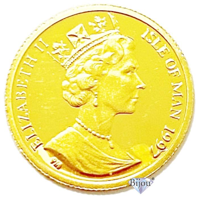 純金 マン島エンジェル金貨 1/20オンス 1.55g 流通品 1997年 K24 24金