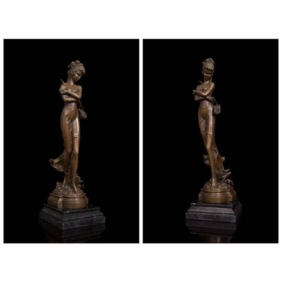 超人気ブロンズ像 裸 少女名品 インテリア家具 置物 彫刻 銅像 彫像