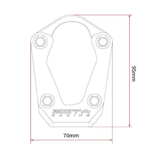 ZETA G4788 サイドスタンドエクステンダー 鍛造アルミキックスタンド