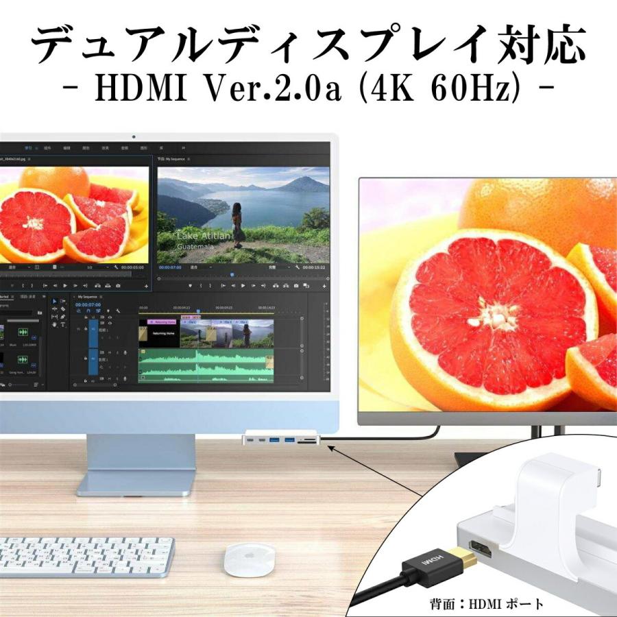 iMac 24インチ 専用 ドッキングステーション (7in1 USB-C ハブ