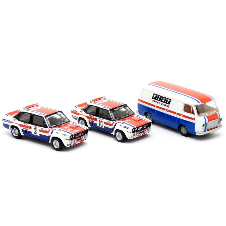 ブレキナ 1/87 フィアット 131 アバルト 2台 + 238 ワゴン フランス