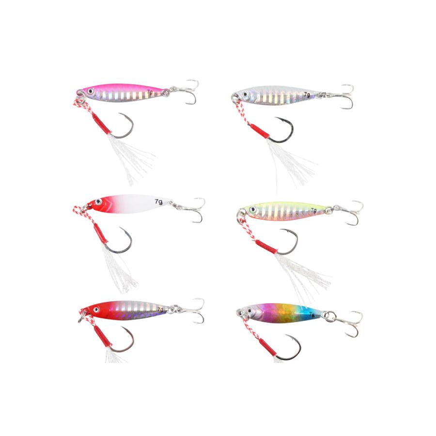 6色SET 7g ミニジグ メタルジグ jig ショアジギング 小物 青物