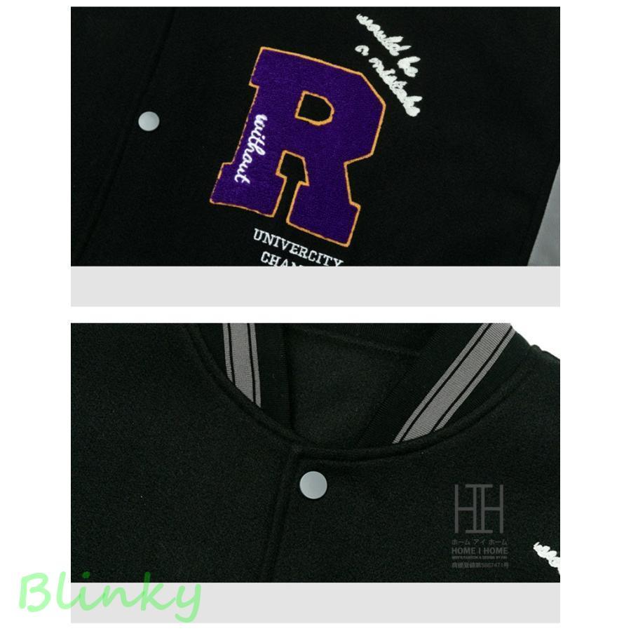 スタジャン メンズ レディース 革 レザー 切り替え ワッペン 刺繍