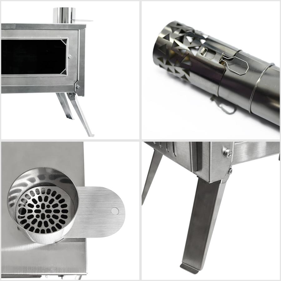 サウナテント 薪ストーブ セット ホワイト ロウリュ 簡単設営