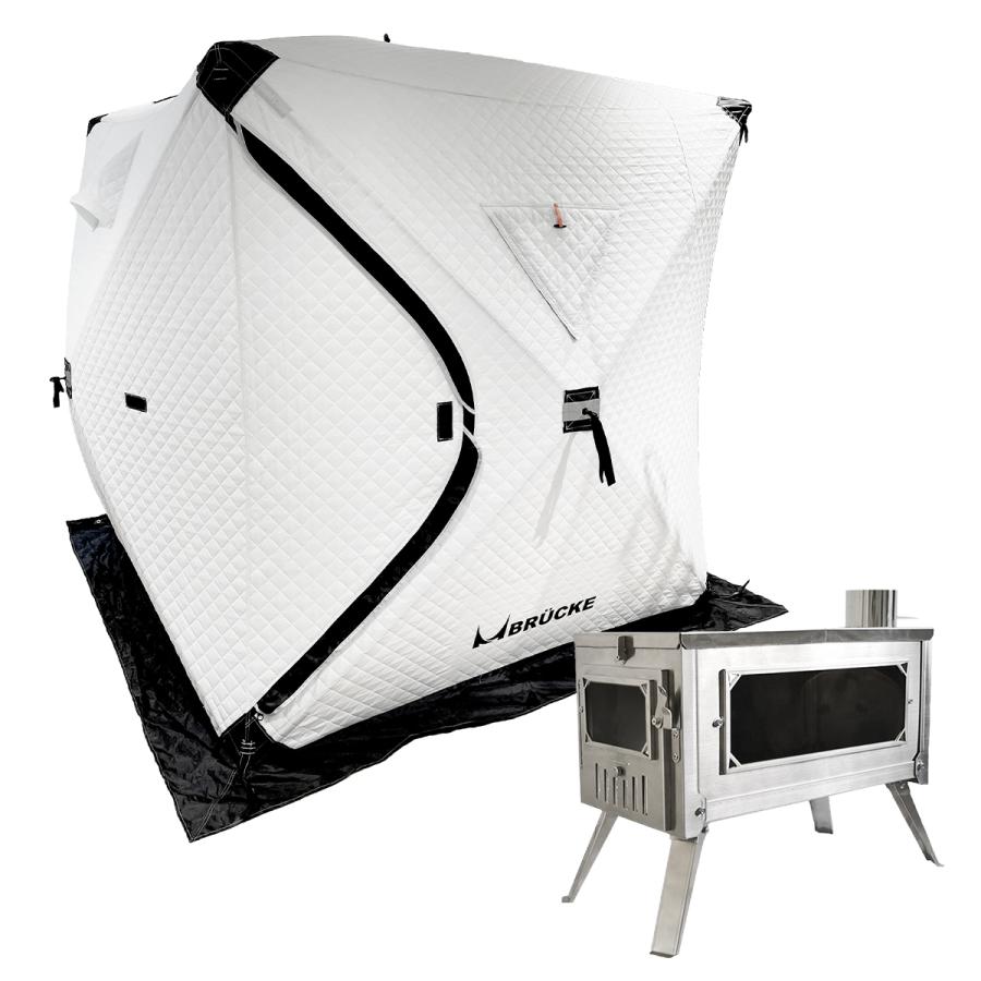 サウナテント 薪ストーブ セット ホワイト ロウリュ 簡単設営