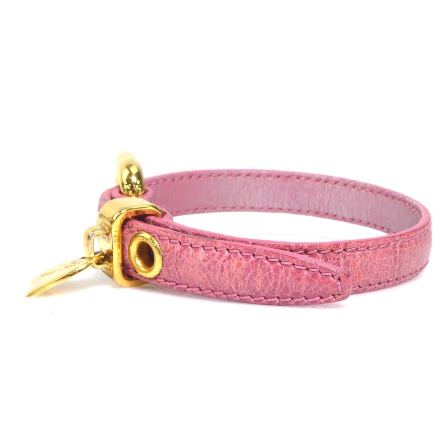miu miu（ミュウミュウ） ブレスレット レザー ピンク : ブランド