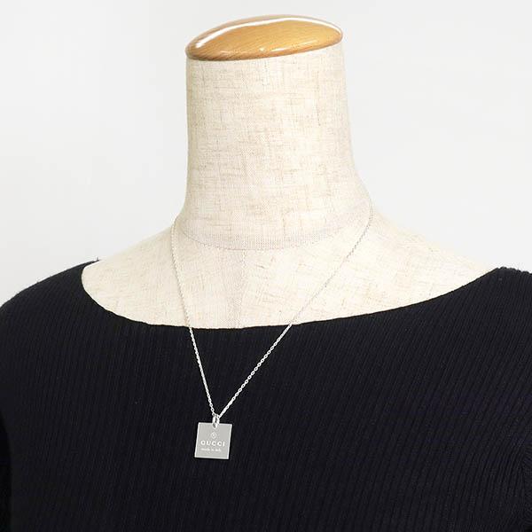 GUCCI（グッチ） ネックレス レディース スクエア プレート ペンダント