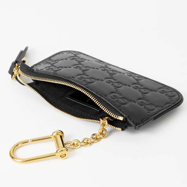GUCCI（グッチ） 小銭入れ シグネチャー レザー キーリング付き コイン