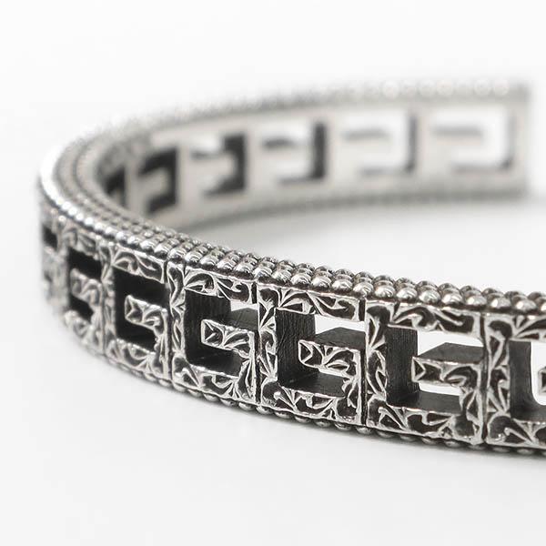 GUCCI（グッチ） メンズ バングル スクエアG カットアウト モチーフ