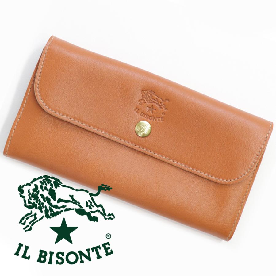 IL BISONTE（イルビゾンテ） 長財布 二つ折り レザー 本革 キャメル