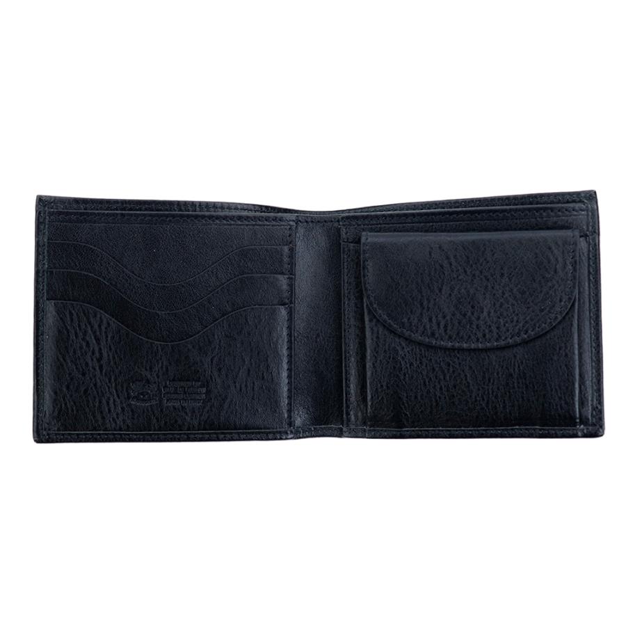 IL BISONTE（イルビゾンテ） 財布 二つ折り 小銭入れ付き ブラック