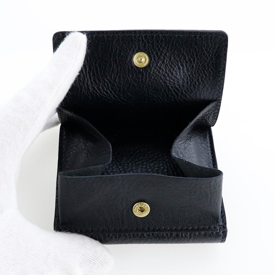 IL BISONTE（イルビゾンテ） 財布 三つ折り レザー 本革 ブラック ネロ