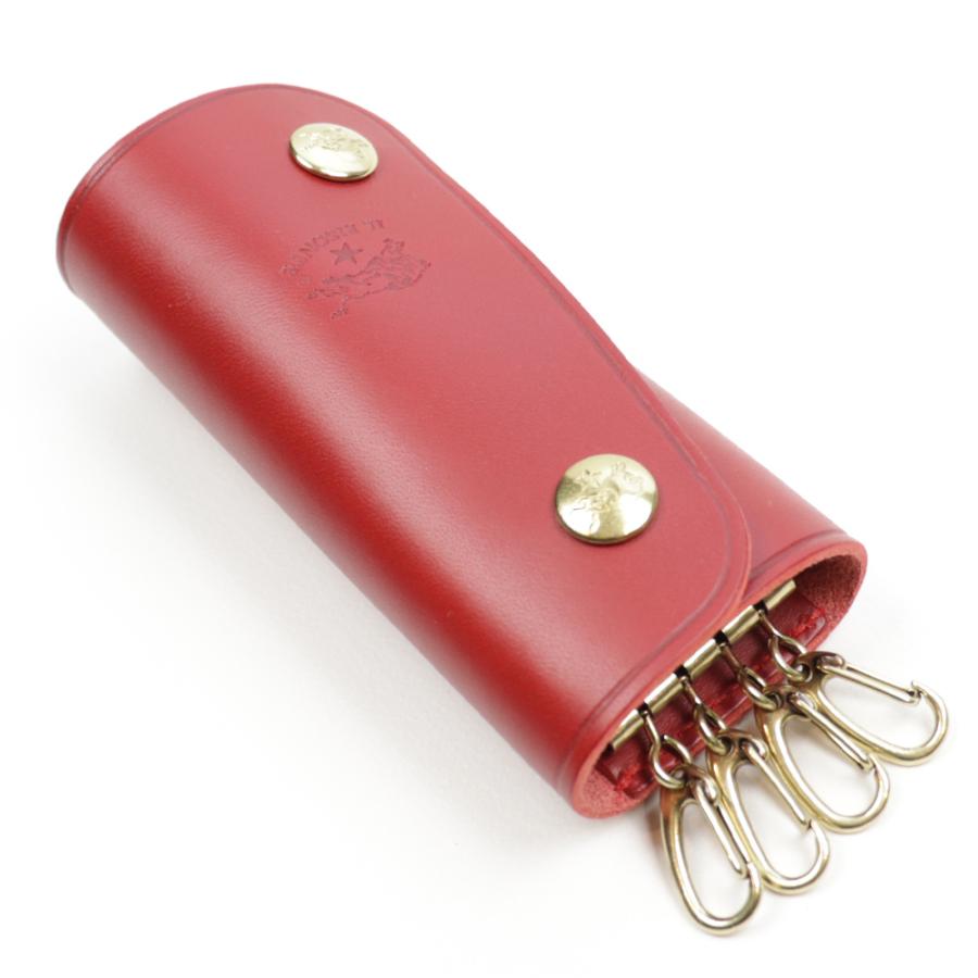 IL BISONTE（イルビゾンテ） キーケース 4連 ロッソ レッド 赤